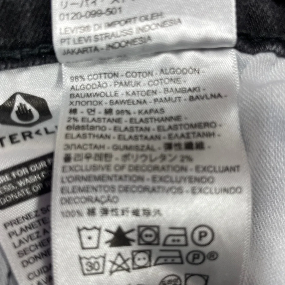 Levis 505 Regular Fit Jeans Mens 38x32 (Fits 36x29) Black Straight Stretch